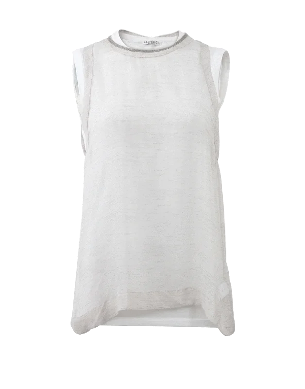 Textured Overlay With Tank Confident Women's Power