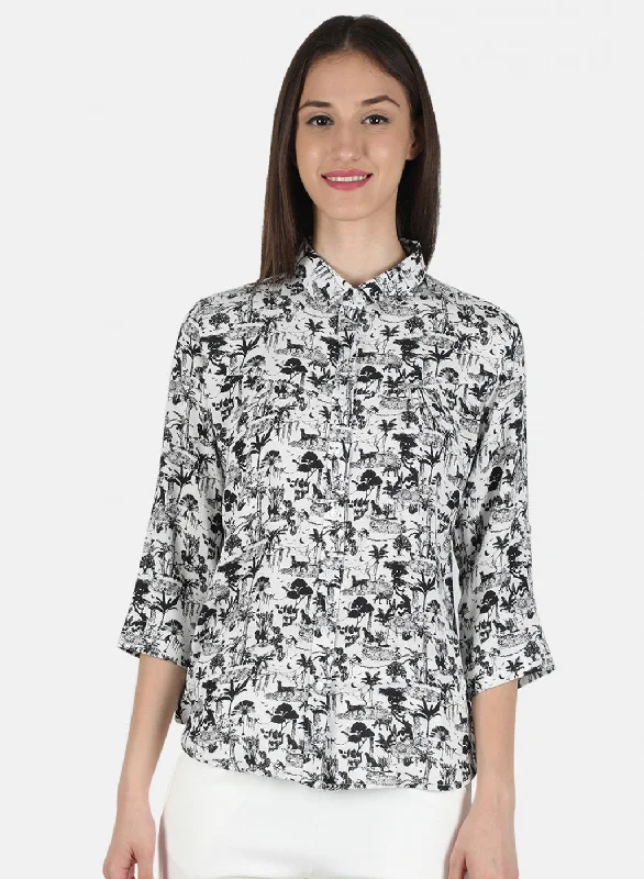 Women Black Printed Top Cool Women's Skate