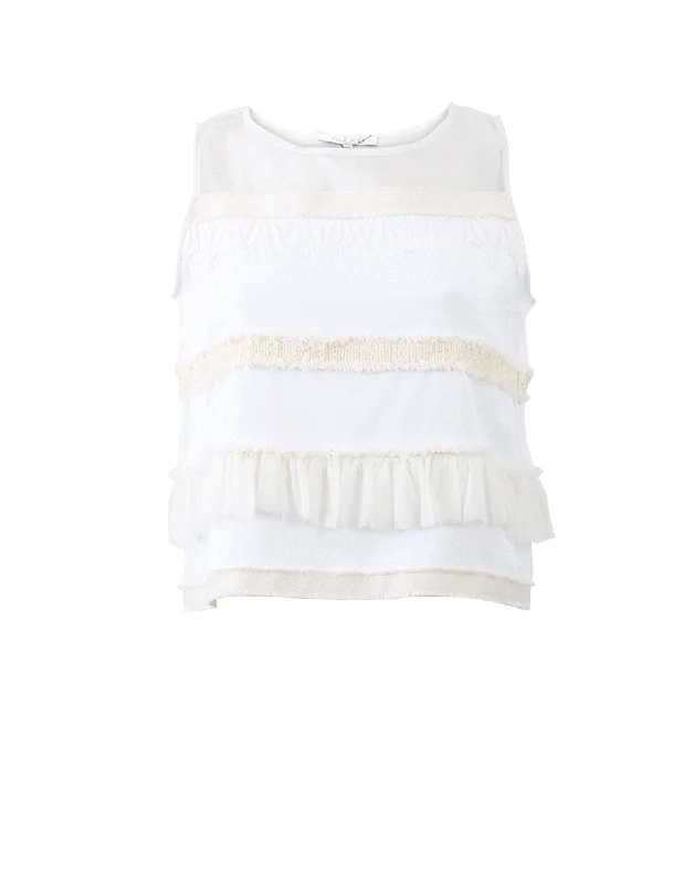 Jordyn Lace Trim Top Elegant Women's Formal 