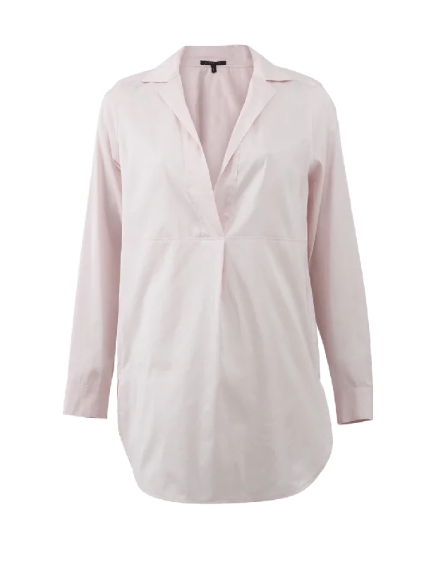Thien V-Neck Tunic Blouse Feminine Women's Soft 