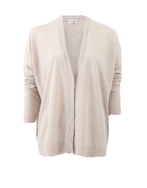Monili Trim Cardigan Cool Women's Distressed