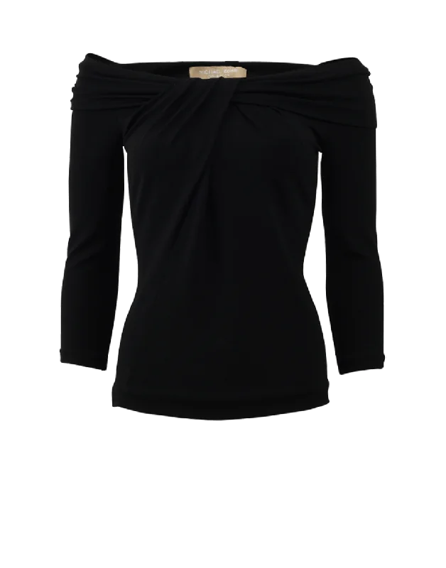 Off The Shoulder Knot Top Earthy Women's 