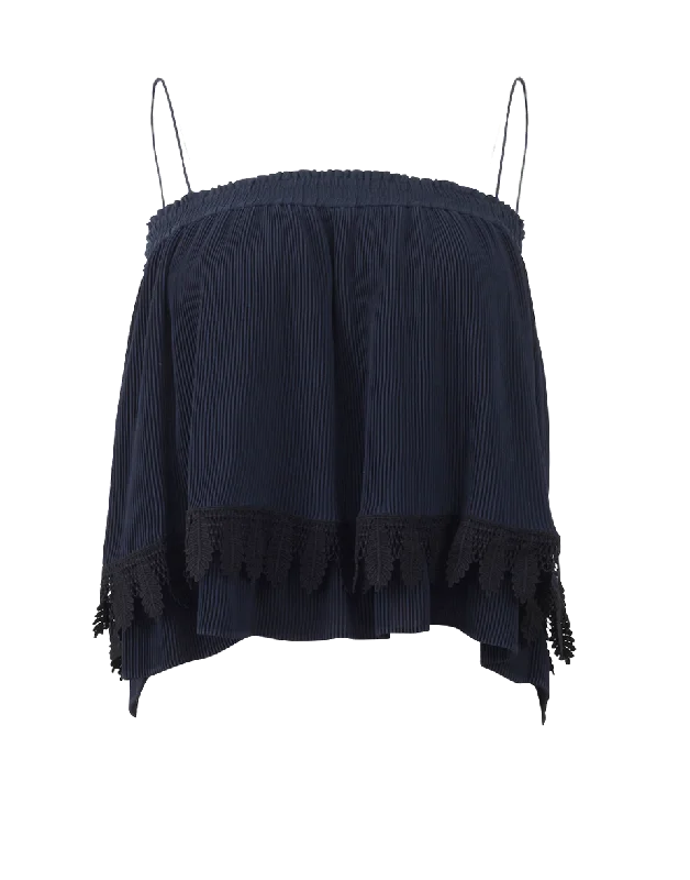 Pleated Camisole Tank Gym