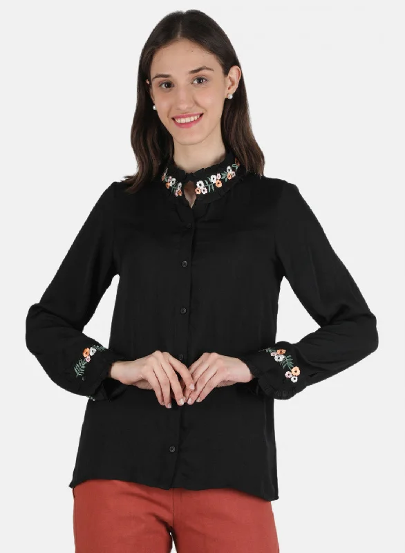 Women Black Solid Top Practical Women's Multi - 