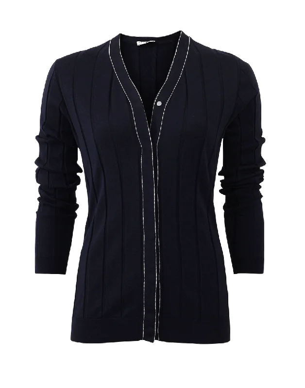 Wide Rib Cotton Cardigan Stylish Women's Neon