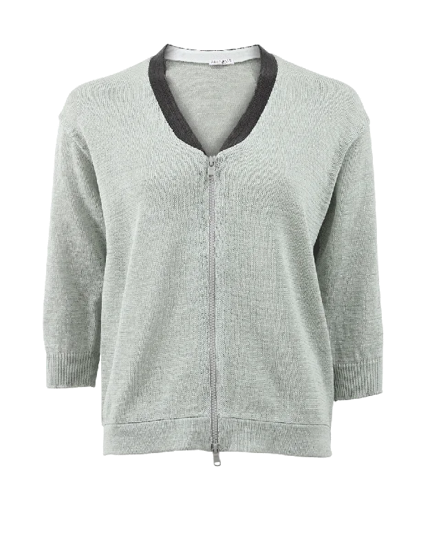 Monili Zip Cardigan Refined Women's Velvet