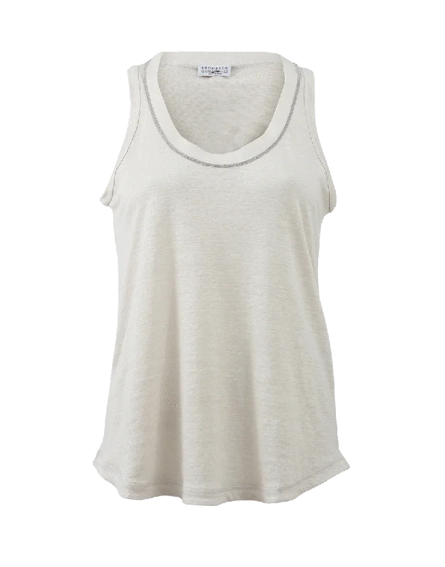 Linen Tank Top Australian Beach