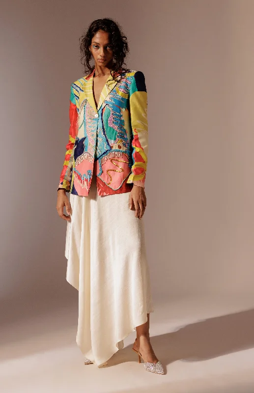 Juno Embroidered Blazer Edgy Women's Punk