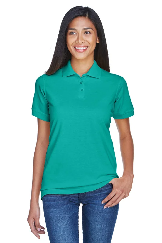 UltraClub Womens Classic Short Sleeve Polo Shirt - Jade Green - Closeout Australian Beach UltraClub Womens Classic Short Sleeve Polo Shirt - Jade Green - Closeout Australian Beach