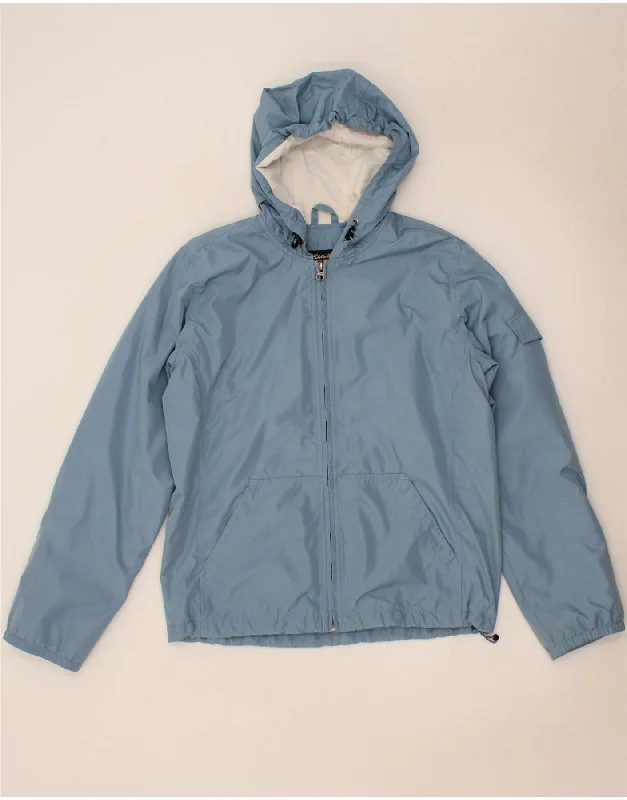 EDDIE BAUER Womens Hooded Rain Jacket UK 14 Medium Blue Polyester Earthy Women's Hemp - based EDDIE BAUER Womens Hooded Rain Jacket UK 14 Medium Blue Polyester Earthy Women's Hemp - based