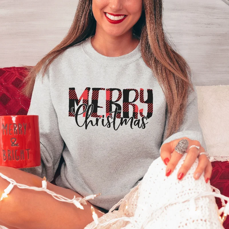 Merry Christmas Crewneck Sweatshirt Holiday Season Hoodie *UNISEX FIT*