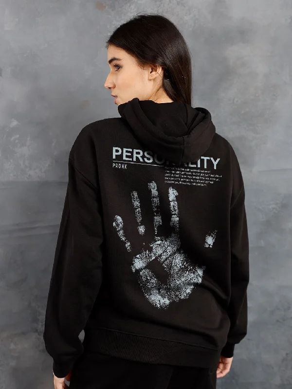 Personality Women Drop Shoulder Premium Terry Hoodie Hip Women's Urban