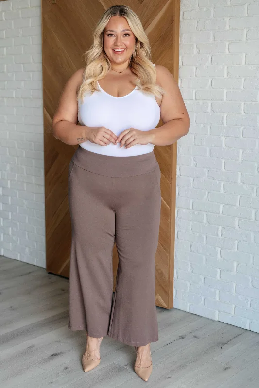 Magic Wide Leg Crop Pants in Dark Mocha Traditional Women's Wool