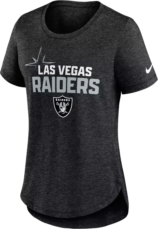 Nike Women's Las Vegas Raiders Local Black Tri-Blend T-Shirt Gym