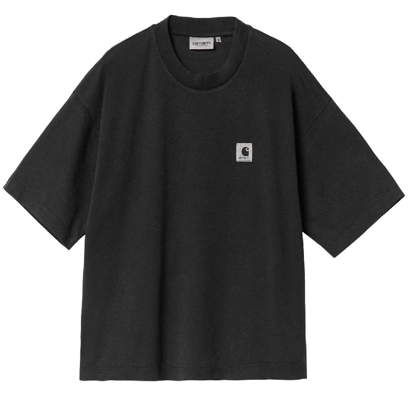 Carhartt Womens S/S Nelson T-Shirt Black Garment Dyed Streetwear Style for 