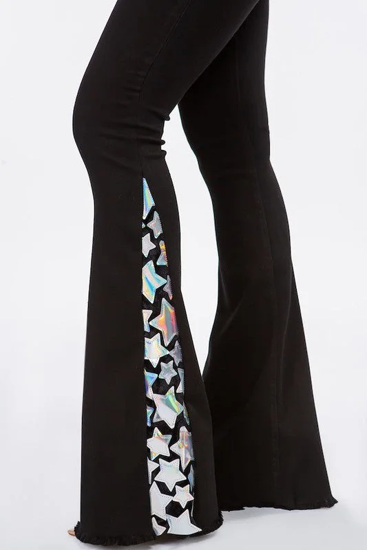 Star Struck Bell Bottom Jean Tough Women's Military - inspired