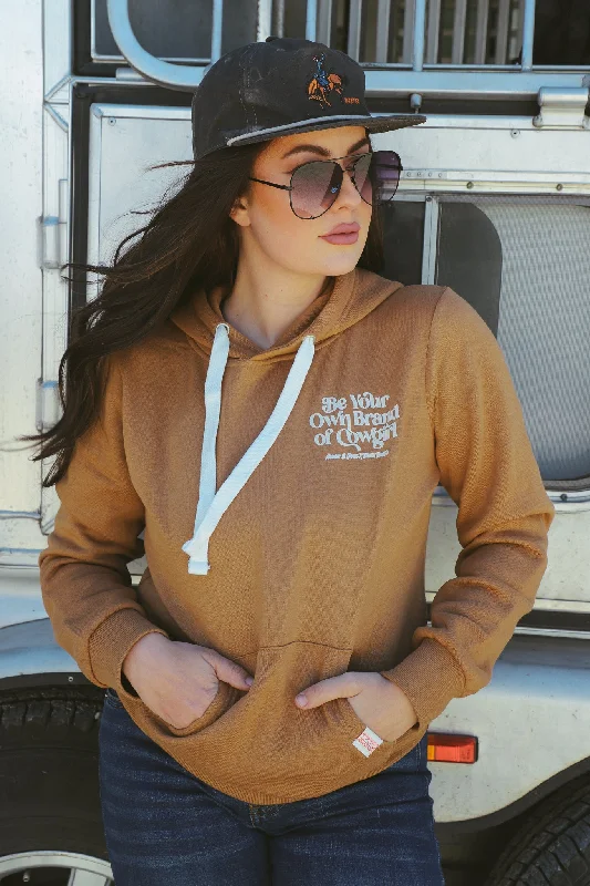 BE YOUR OWN BRAND OF COWGIRL CAMEL HOODIE Sustainable Organic