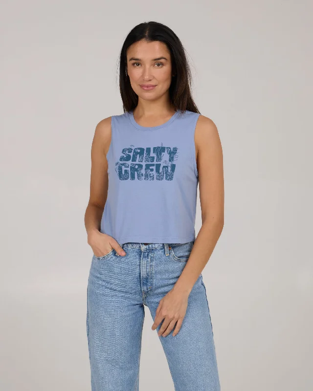 Sea Life Cropped Tank - Violet Blue Cozy Women's Winter