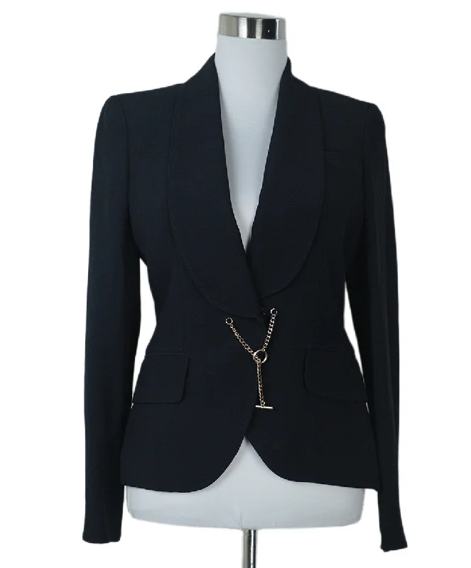 Alexander McQueen Navy Blazer sz 6 Elegant Women's Formal 