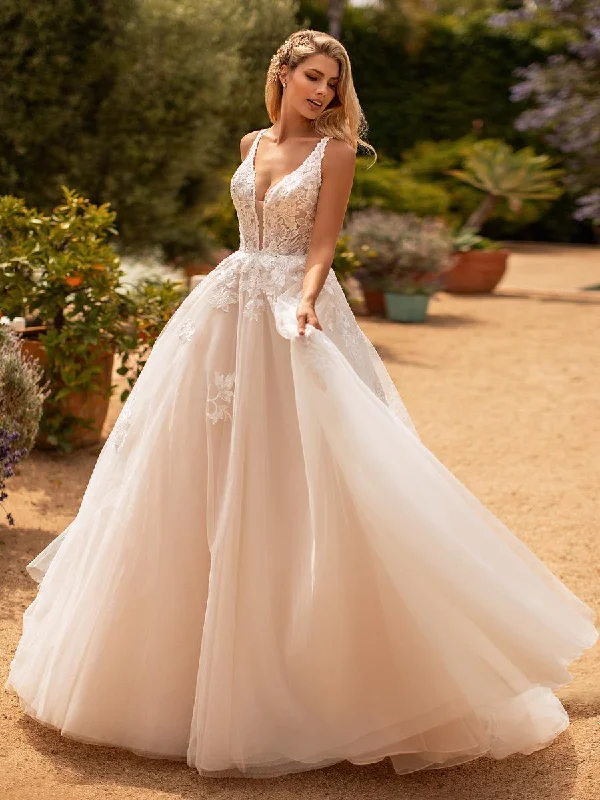 Moonlight Bridal J6778 - Size 8 Refined Women's Hand - crafted