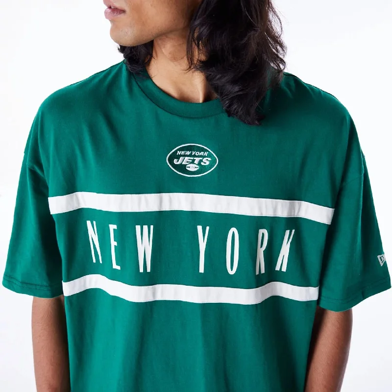 New York Jets NFL Drop Shoulder Green Drop Shoulder T-Shirt Cool Women's Distressed