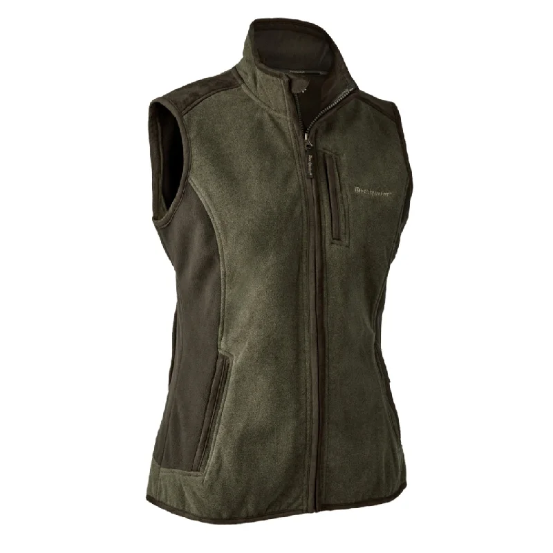 Deerhunter Womens Pam Bonded Fleece Waistcoat Graphite Green Melange