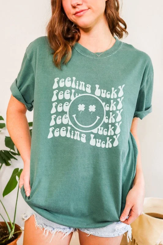 Feeling Lucky St Patrick's Day Smiley Face Shirt garde