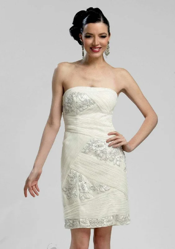 Sue Wong - N3206 Strapless Straight Neck Fitted Dress