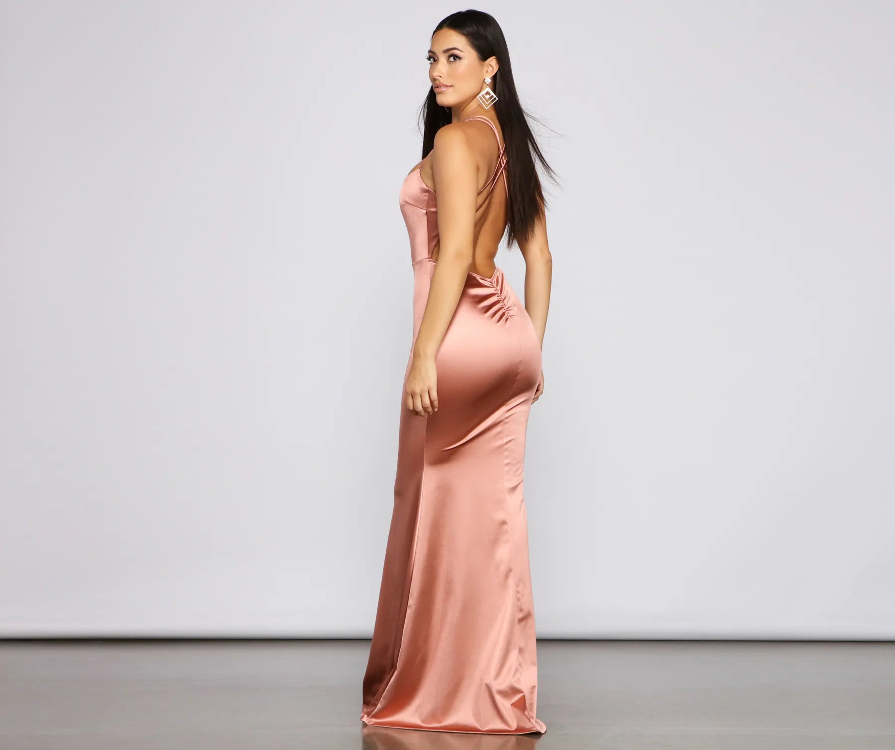 Candace Satin Ruched Mermaid Dress Scandinavian