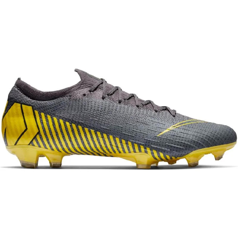 NIKE VAPOR 12 ELITE FG- DARK GREY/YELLOW Refined Women's Velvet