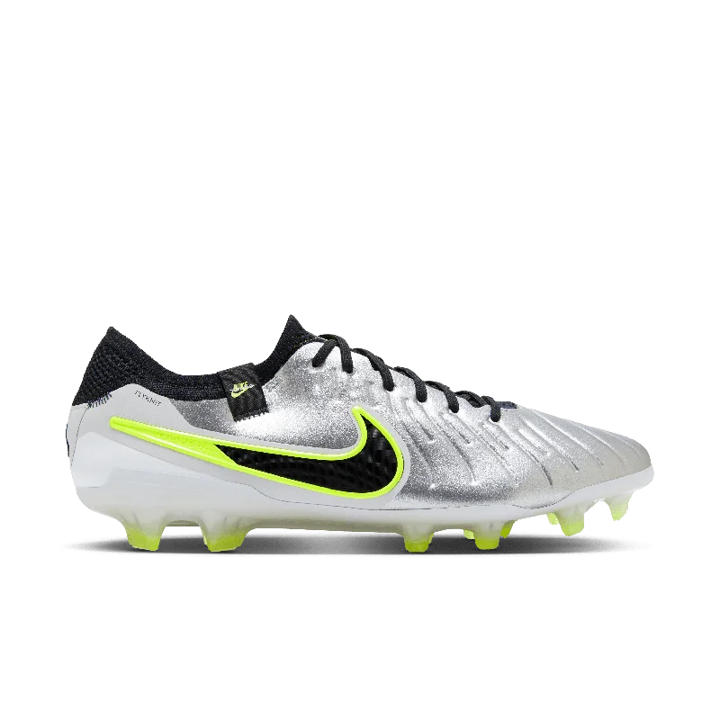 Nike Tiempo Legend 10 Elite FG-Metallic Silver/Black/Volt Cozy Women's Winter
