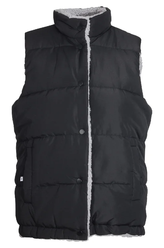 Reversible & showerproof Vest | BLACK/SILVER | 2442ZZ Confident Women's High - fashion