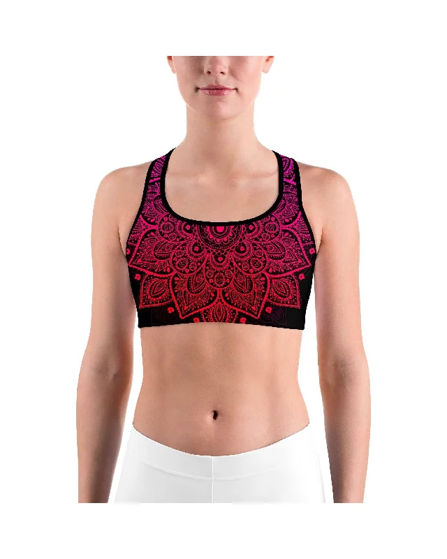 Pink Mandala Sports Bra