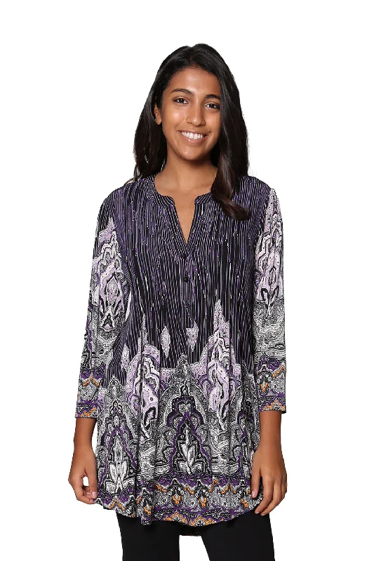 La Cera Empire Paisley Print Tunic Bold Women's Animal Print