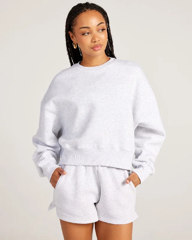Omni Relaxed Crewneck - Grey Marle Modern Women's 