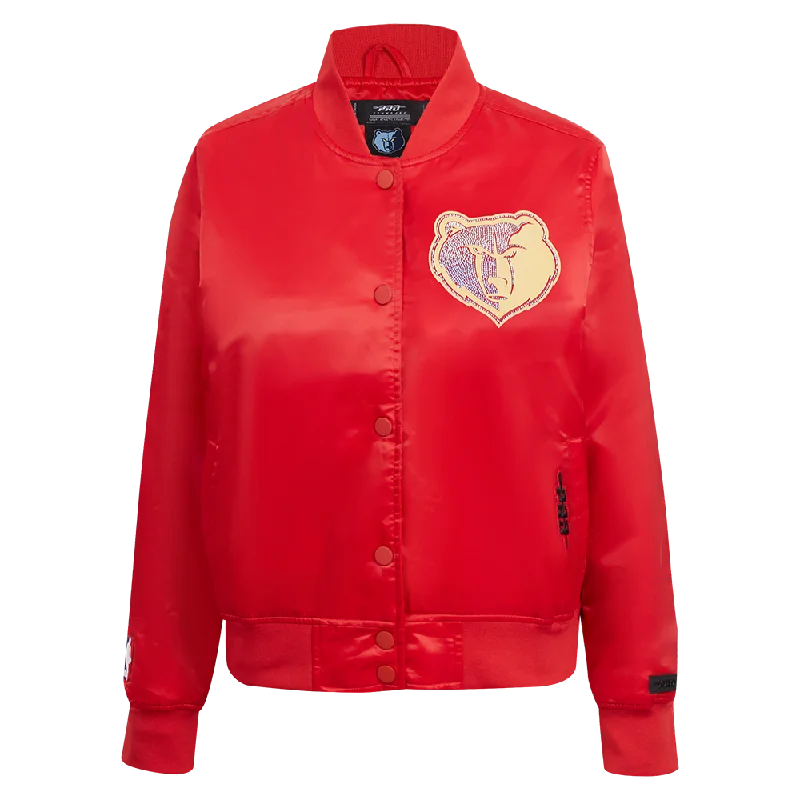 NBA MEMPHIS GRIZZLIES CITY EDITION WOMEN'S 24-25 SATIN JACKET (RED) Bold Women's Statement NBA MEMPHIS GRIZZLIES CITY EDITION WOMEN'S 24-25 SATIN JACKET (RED) Bold Women's Statement