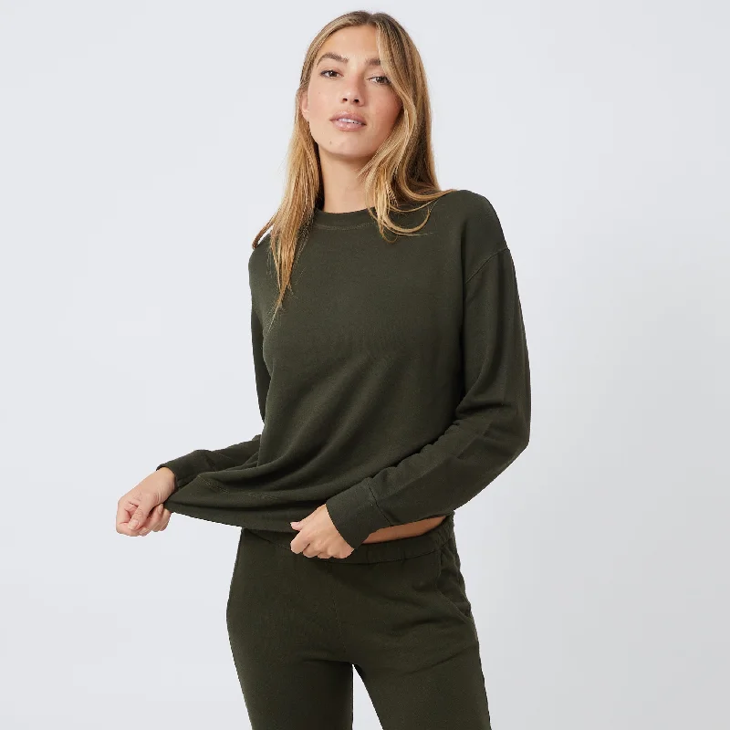 Supersoft Fleece Boyfriend Sweatshirt Elegant Women's Formal 