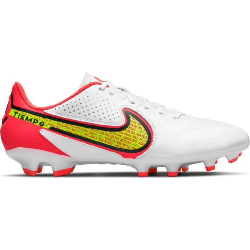 Nike Tiempo Legend 9 Academy MG-WHITE/VOLT-BRIGHT CRIMSON Luxurious Women's High -  end