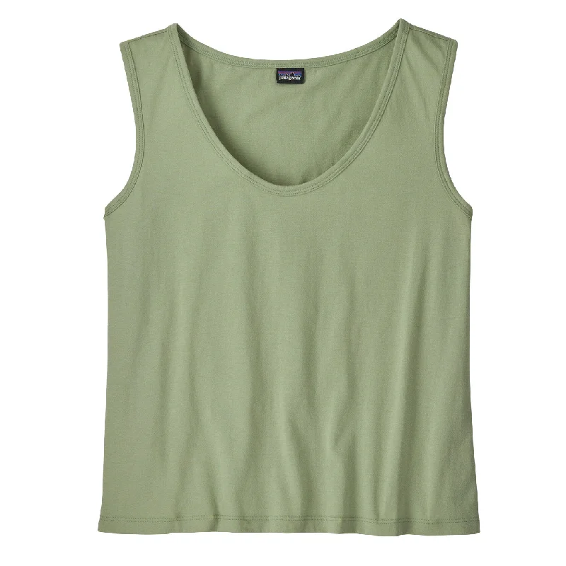 Patagonia Womens Regenerative Organic Certified Cotton Tank Salvia Green Monochromatic All - in - one