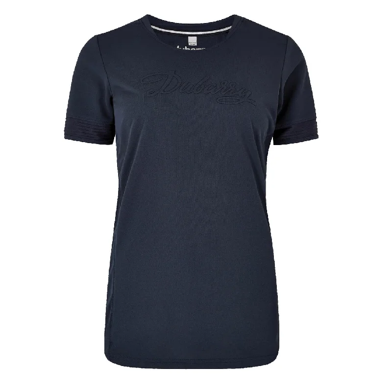 Dubarry Womens Trim S/S Tees Navy Unique Women's Upcycled