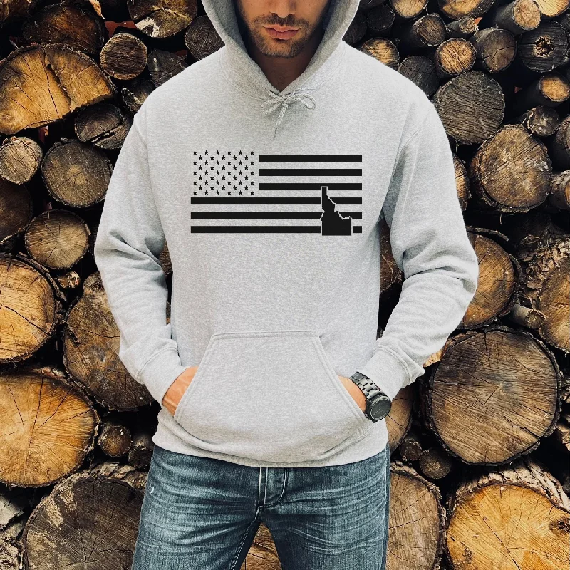 Idaho American Flag Sweatshirt - Idahoan Flag Hoodie *UNISEX FIT*