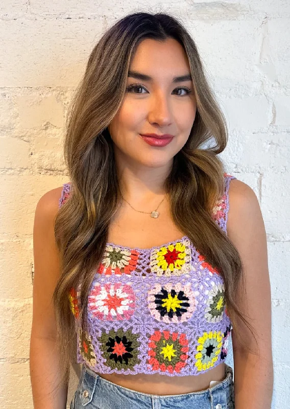 Sunshine Girl Crochet Top Bold Women's Animal Print