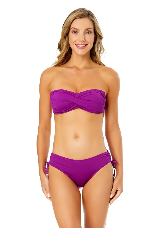 Women's Live In Color Twist Bandeau Bikini Top Traditional Women's 