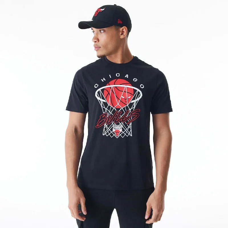 Chicago Bulls NBA Net Graphic Black T-Shirt Australian Beach