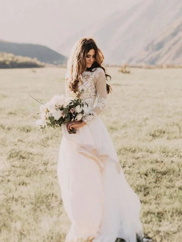 Hot Sale Boho Wedding Dresses with Long Sleeve