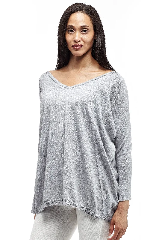 La Cera V-Neckline Pullover Sweater Youthful Women's Pop