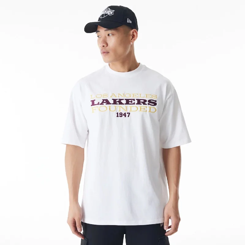 LA Lakers NBA Lifestyle White T-Shirt Compression