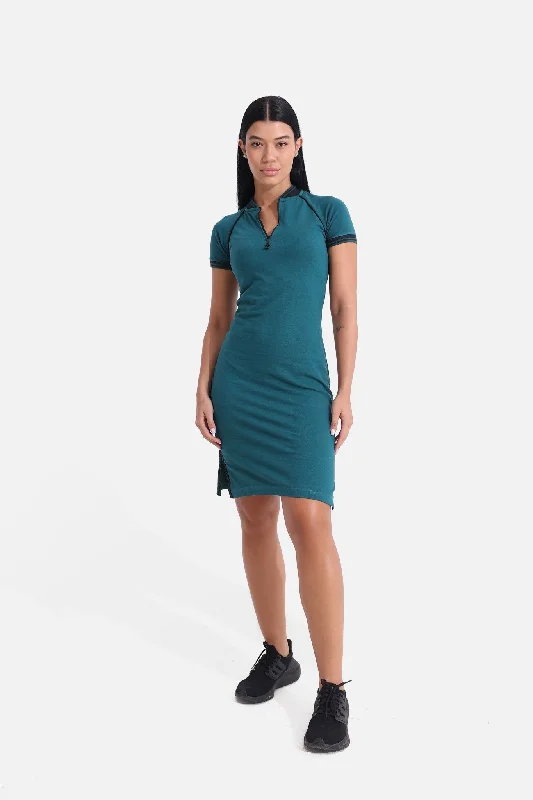 Shaded Spruce Polo Dress Elegant Women's Formal 