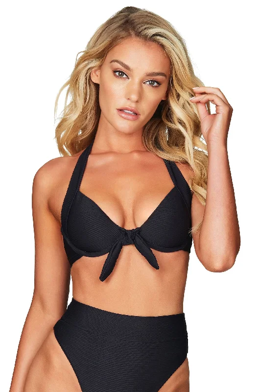 SAVANNAH RIB HALTER BRA