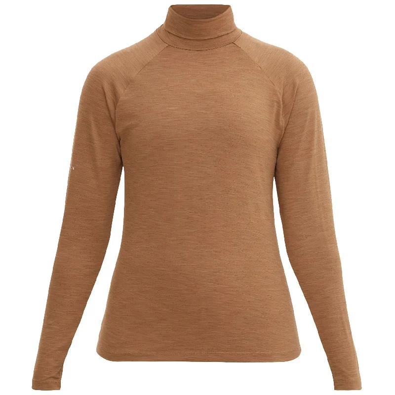 Womens Hailey Regular Fit Turtleneck Long Sleeve Polo Nougat - AW24 Artistic Women's Hand - painted